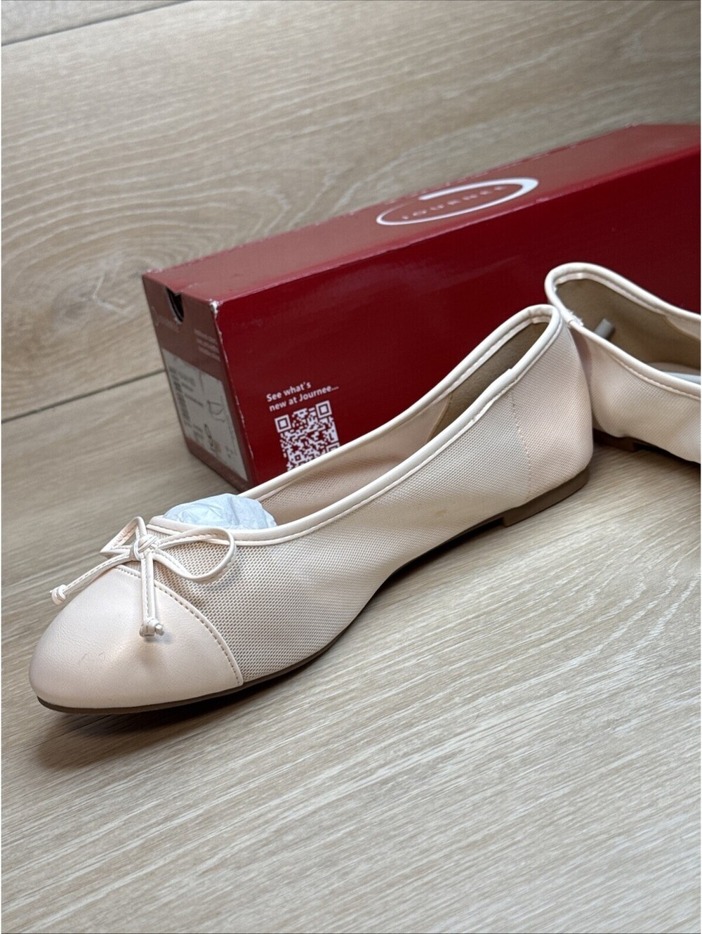 Journee Collection Womens Kaiah Ballet Dress Flats W Bow Cushioned Slip On Sz 9 - Picture 7 of 11